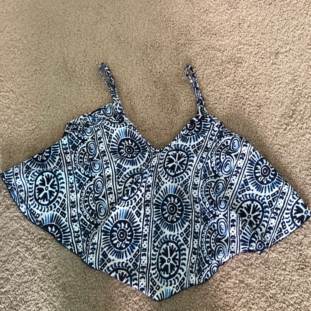 Flowy crop top blouse